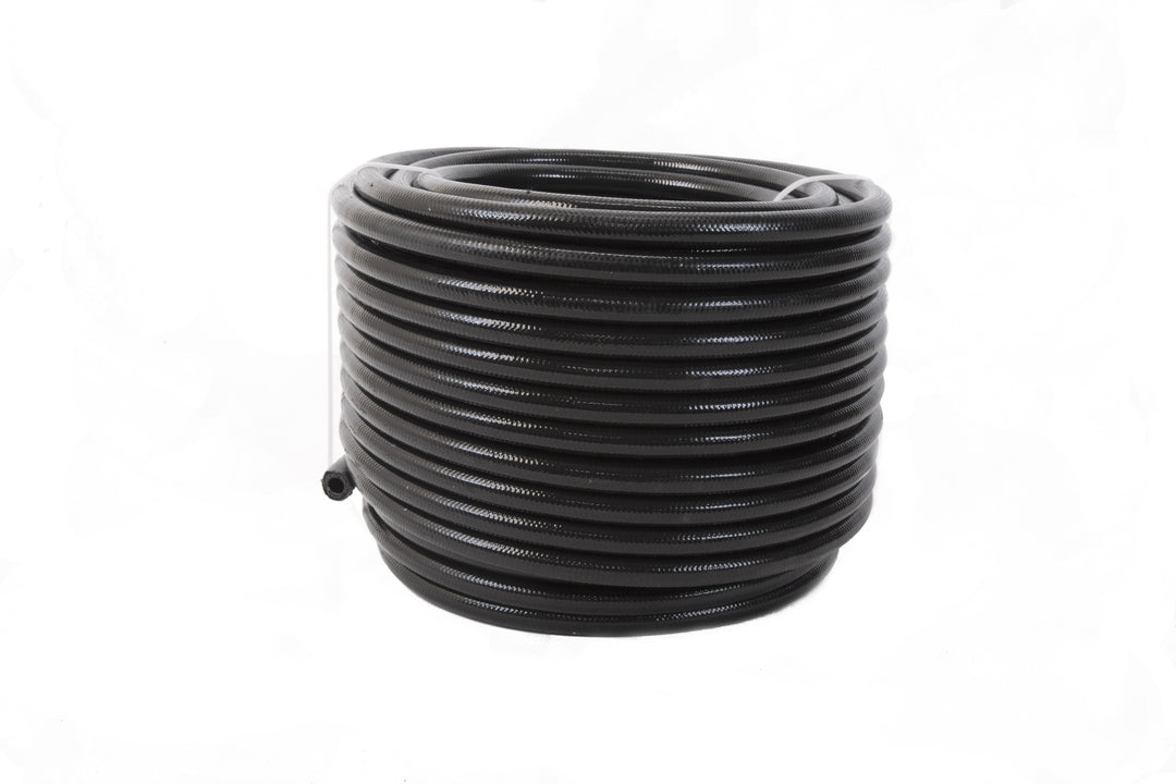 AEROMOTIVE 12an PTFE S/S Braided Hose 16ft Black Jacketed (AFS15339)
