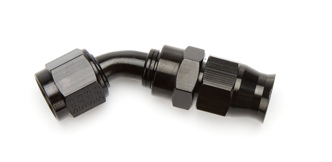 AEROMOTIVE 6an 45-Deg PTFE Hose End Black Anodized (AFS15351)