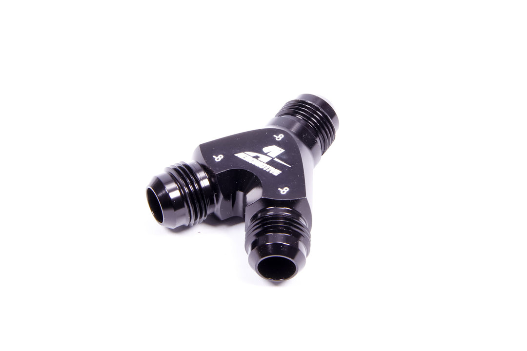 AEROMOTIVE Y-Block Fitting - 8an to 2x -8an (AFS15674)