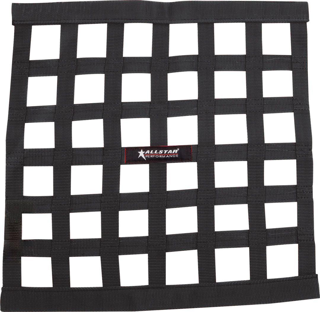 ALLSTAR PERFORMANCE Window Net Ribbon Style 18 x 18 Black Non-SFI (ALL10283)