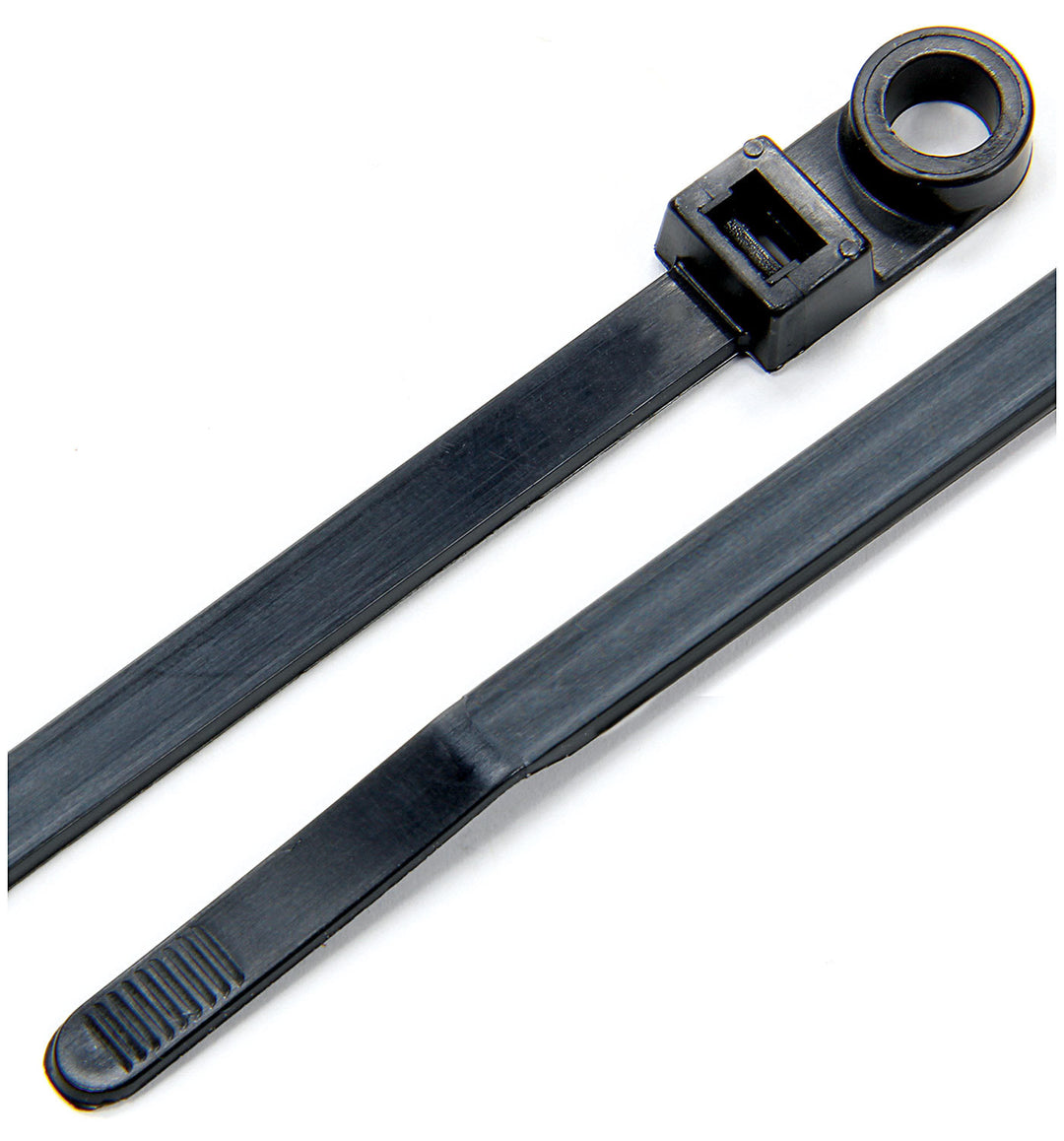 ALLSTAR PERFORMANCE Wire Ties Black 8.00 w/ Mounting Hole 25pk (ALL14390)
