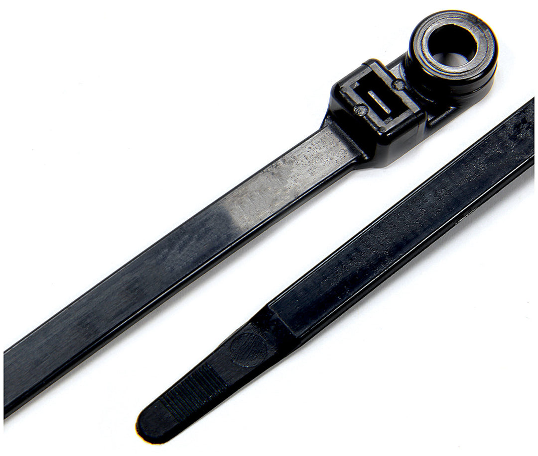 ALLSTAR PERFORMANCE Wire Ties Black 14.00 w/ Mounting Hole 25pk (ALL14392)