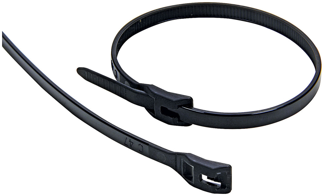 ALLSTAR PERFORMANCE Wire Ties Black 8.00 Flush Fit 100pk (ALL14395)