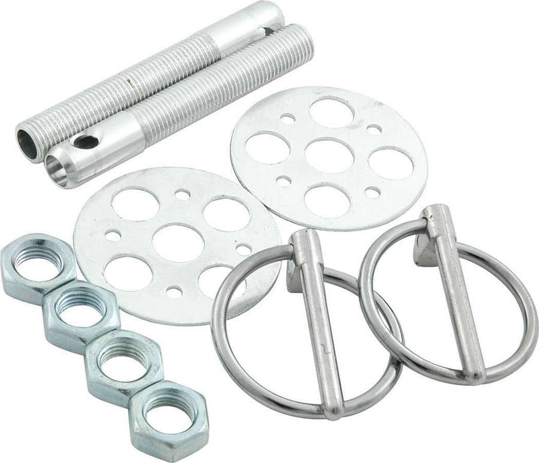 ALLSTAR PERFORMANCE LW Alum Hood Pin Kit 3/8in Silver (ALL18472)