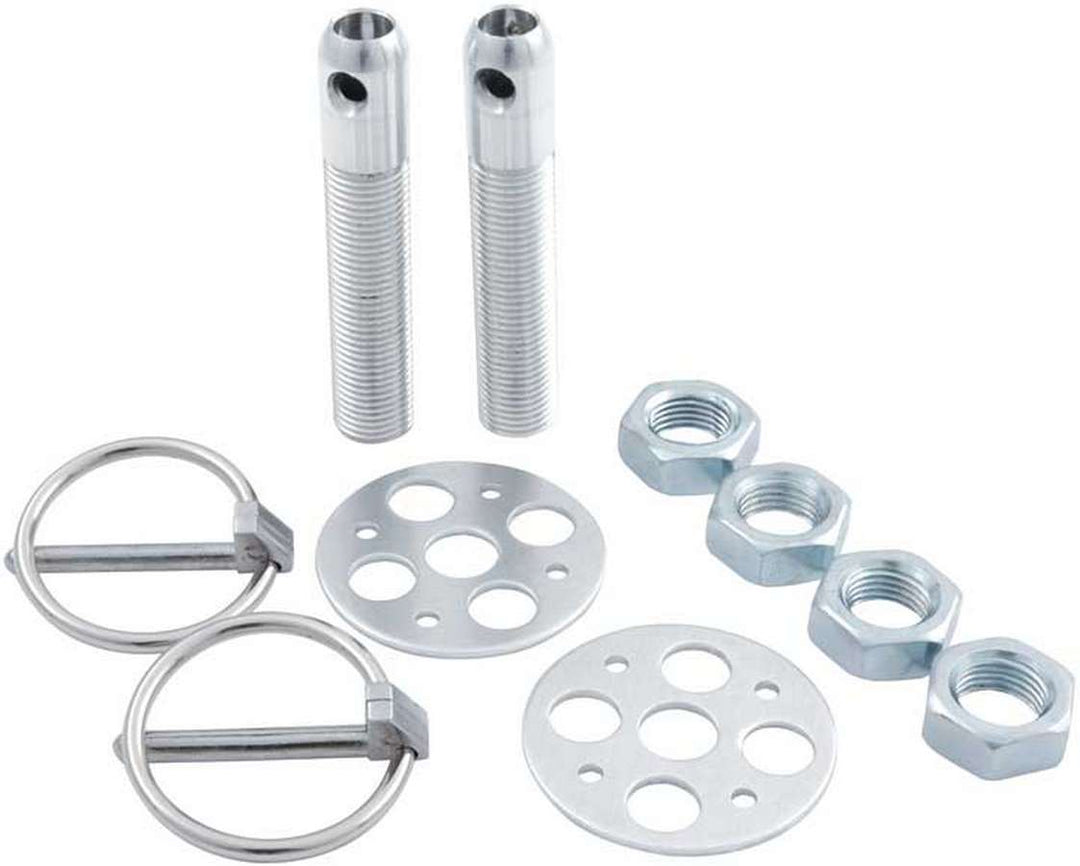 ALLSTAR PERFORMANCE LW Alum Hood Pin Kit 1/2in Silver (ALL18476)