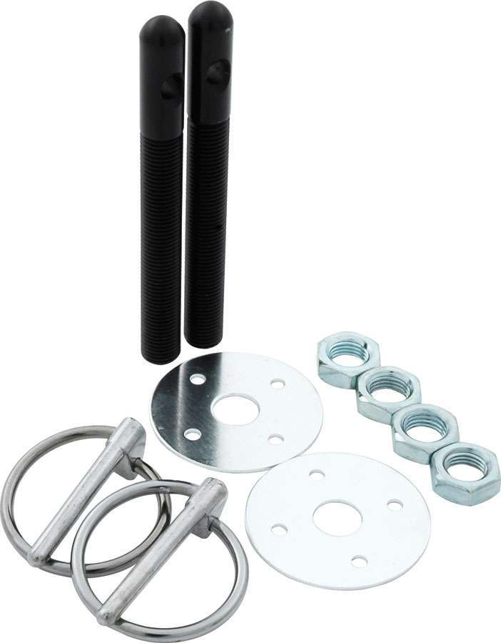 ALLSTAR PERFORMANCE Alum Hood Pin Kit 3/8in Black (ALL18484)
