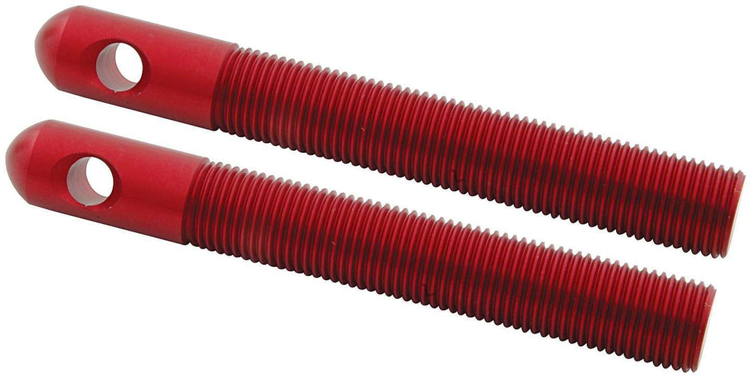ALLSTAR PERFORMANCE Alum Hood Pins 1/2in 1/4in Holes Red 2pk (ALL18508)