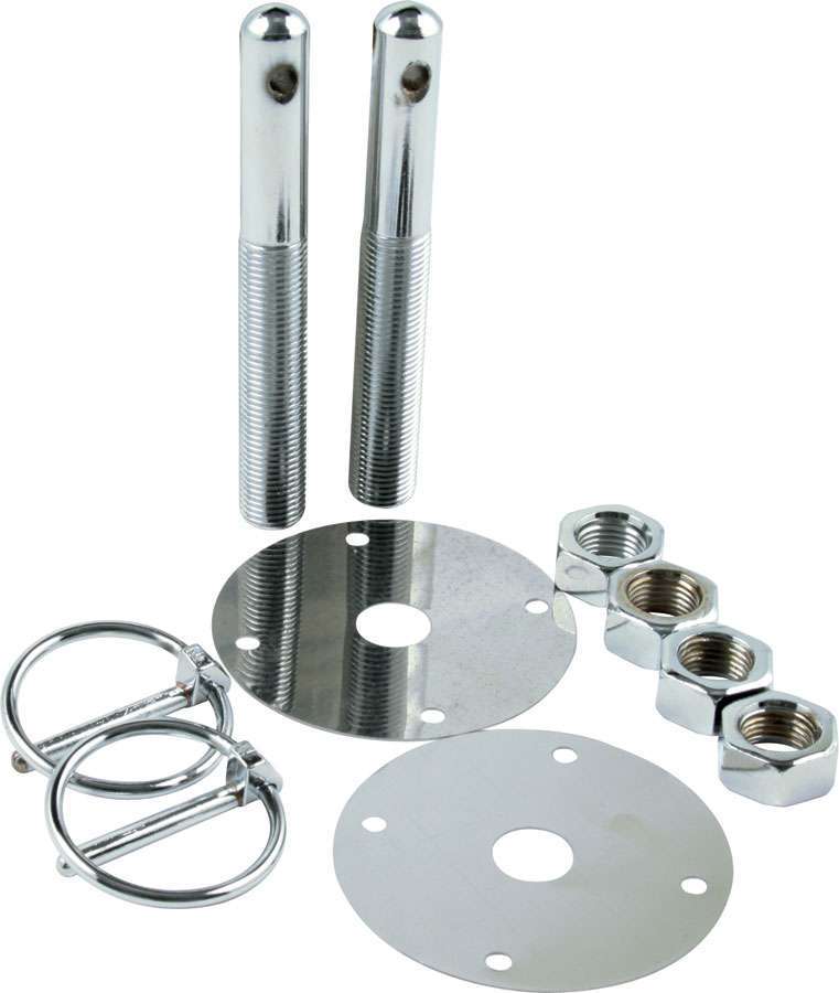 ALLSTAR PERFORMANCE Steel Hood Pin Kit w/ 3/16in Flip-Over Clips (ALL18512)