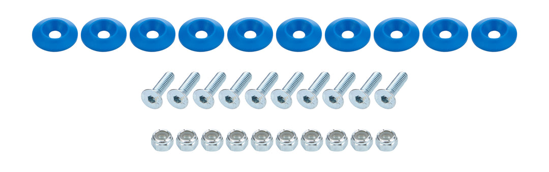ALLSTAR PERFORMANCE Countersunk Bolt Kit Blue 10pk (ALL18683)