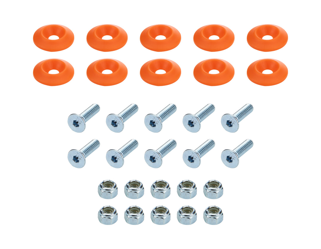 ALLSTAR PERFORMANCE Countersunk Bolt Kit Orange 10pk (ALL18684)