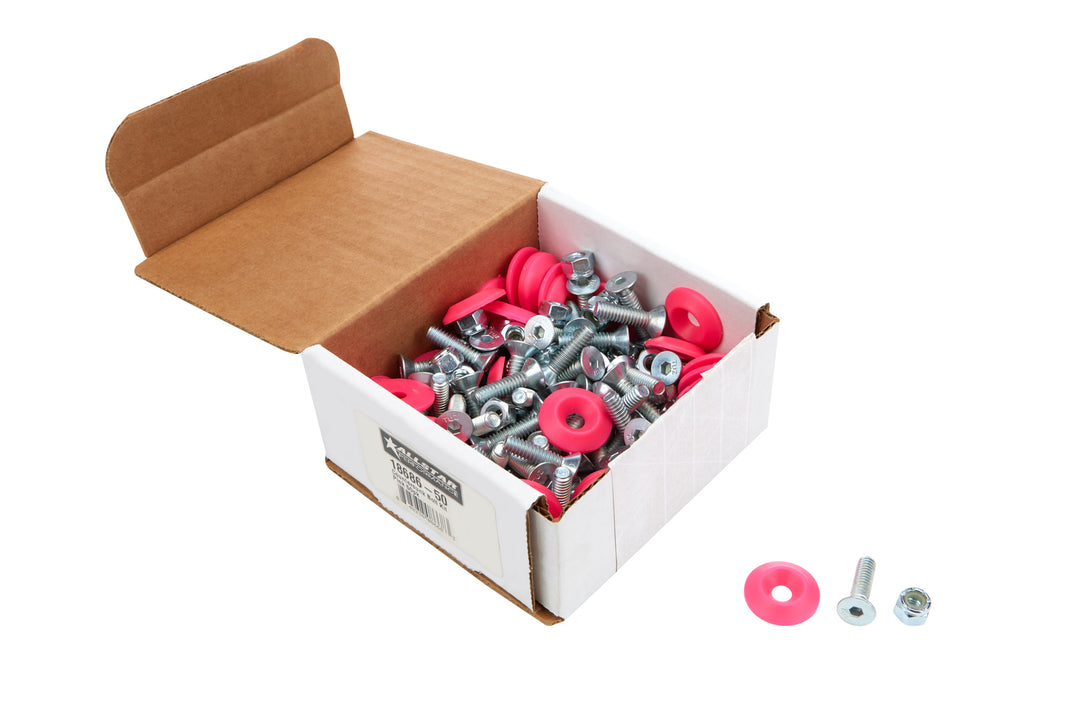 ALLSTAR PERFORMANCE Countersunk Bolt Kit Pink 50pk (ALL18686-50)