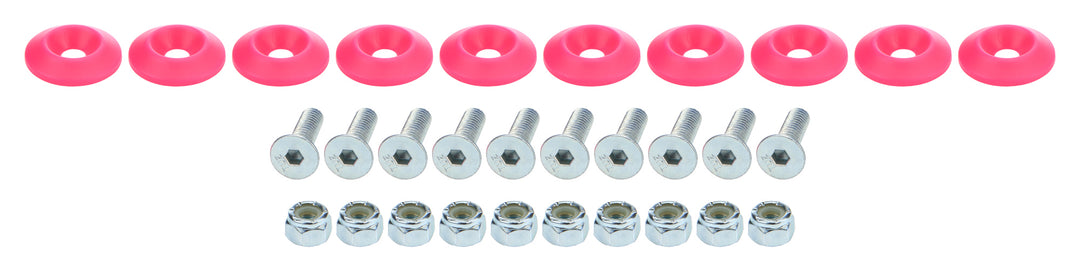ALLSTAR PERFORMANCE Countersunk Bolt Kit Pink 10pk (ALL18686)