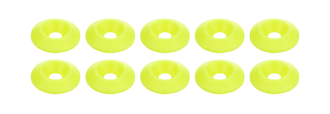 ALLSTAR PERFORMANCE Countersunk Washer Fluorescent Yellow 10pk (ALL18698)
