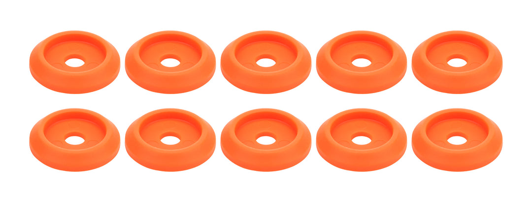 ALLSTAR PERFORMANCE Body Bolt Washer Plastic Fluorescent Orange 10pk (ALL18854)