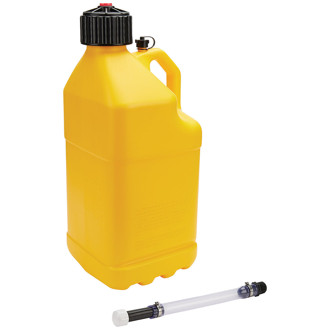 ALLSTAR PERFORMANCE Utility Jug 5 Gal w/Filler Hose Yellow (ALL40123)