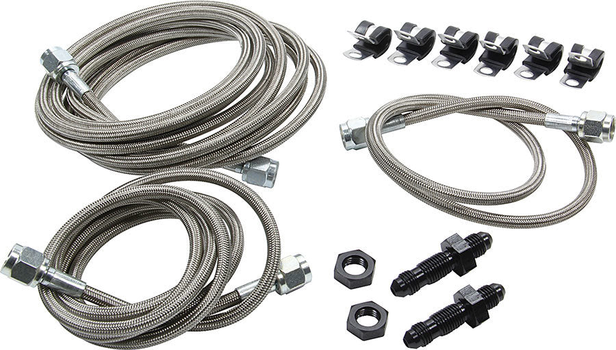 ALLSTAR PERFORMANCE Front End Brake Line Kit Mod Aftermarket Calipers (ALL42061)