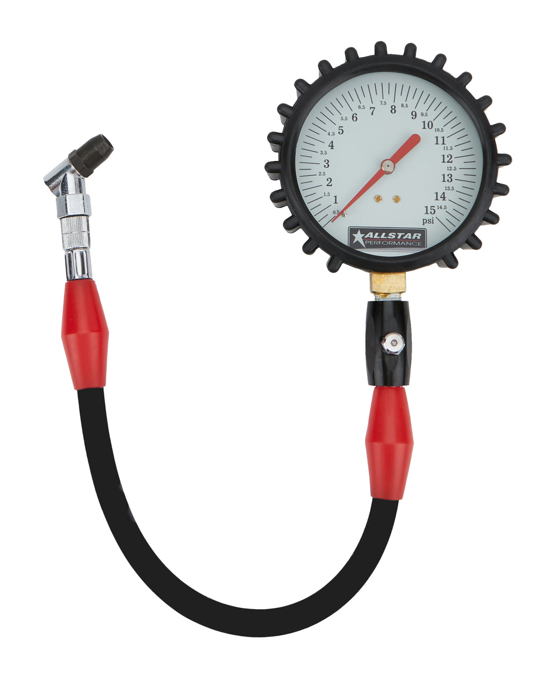 ALLSTAR PERFORMANCE Tire Pressure Gauge 0-15 PSI 4in Glow (ALL44046)