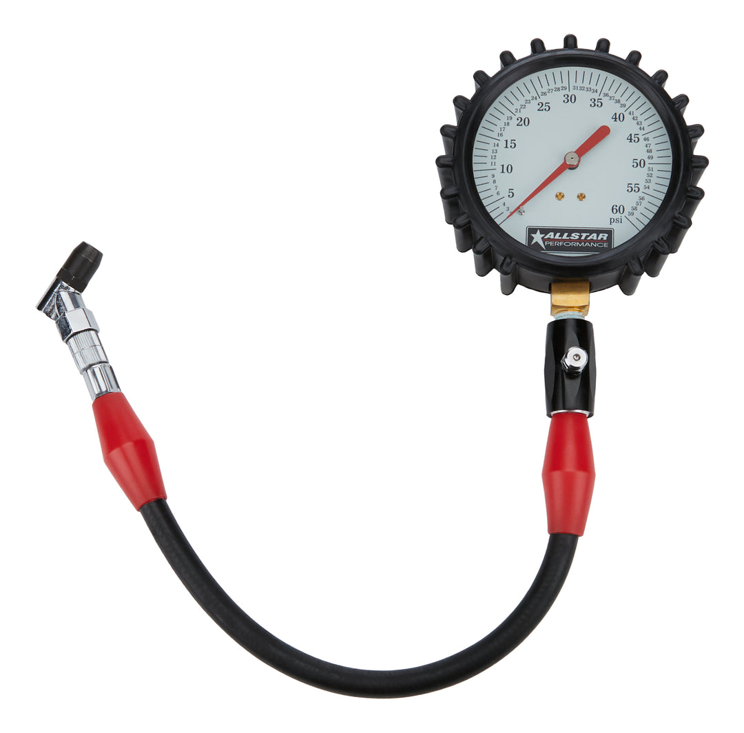 ALLSTAR PERFORMANCE Tire Pressure Gauge 0-60 PSI 4in Glow (ALL44048)