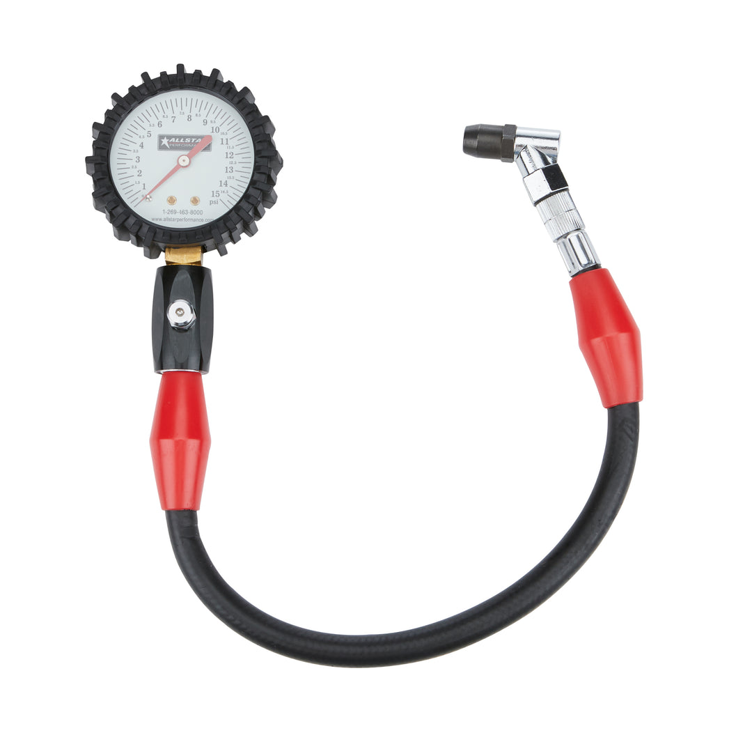 ALLSTAR PERFORMANCE Tire Pressure Gauge 0-15 PSI 2-1/4in Glow (ALL44056)