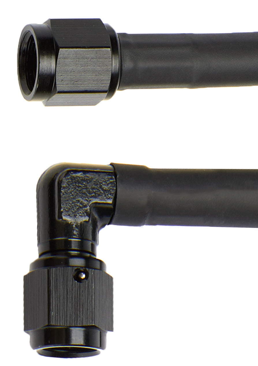 ALLSTAR PERFORMANCE Coated Braided Line 36in #4 Hose -4 90 Deg/-4 Str (ALL48407)