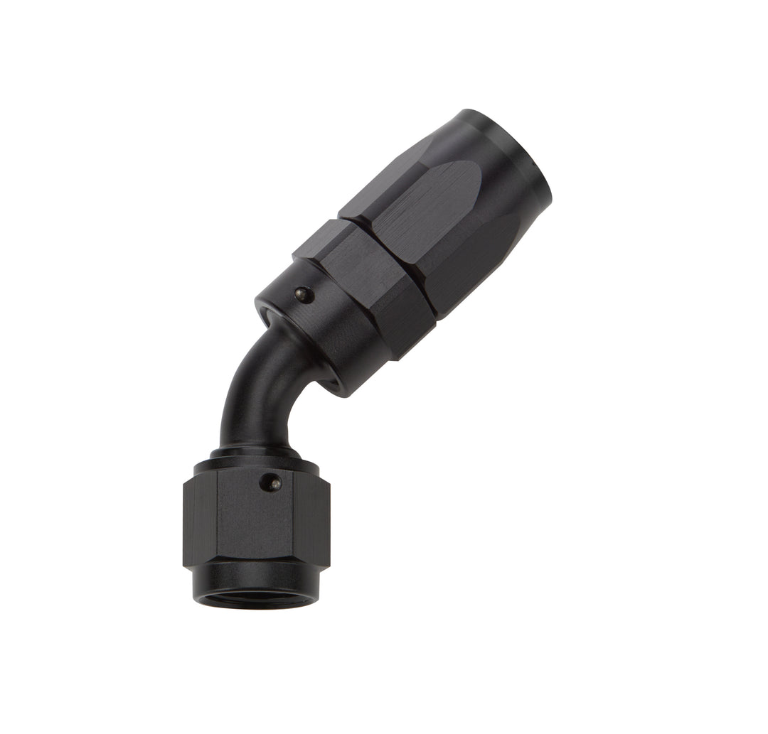 ALLSTAR PERFORMANCE Reusable Hose End Black 45 Deg Elbow -6 (ALL49332)