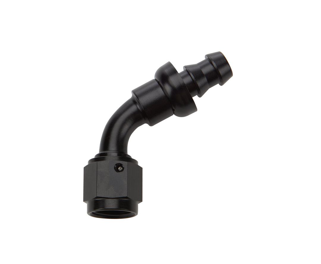 ALLSTAR PERFORMANCE Pushlock Hose End Black 60 Deg Elbow -6 (ALL49442)