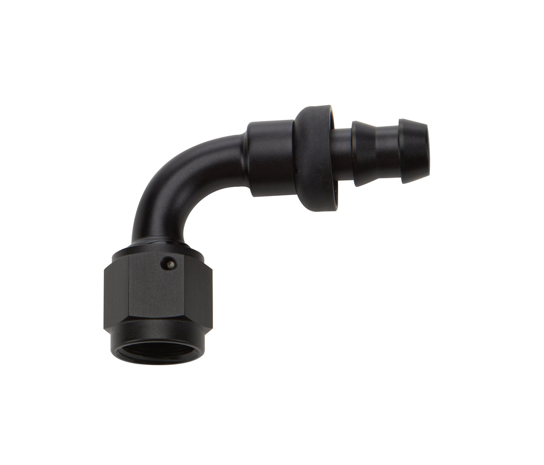 ALLSTAR PERFORMANCE Pushlock Hose End Black 90 Deg Elbow -6 (ALL49452)