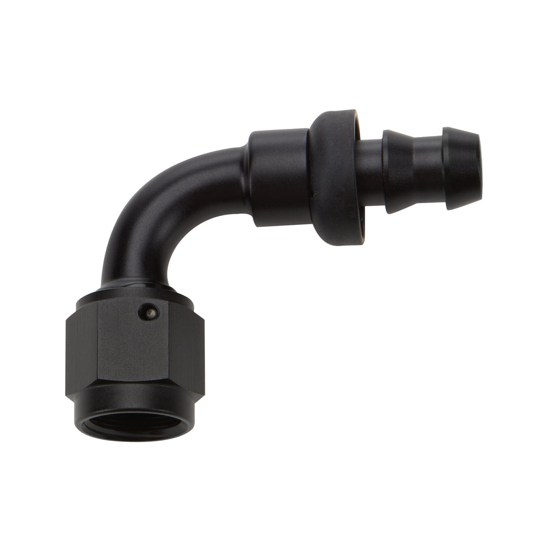 ALLSTAR PERFORMANCE Pushlock Hose End Black 90 Deg Elbow -8 (ALL49453)