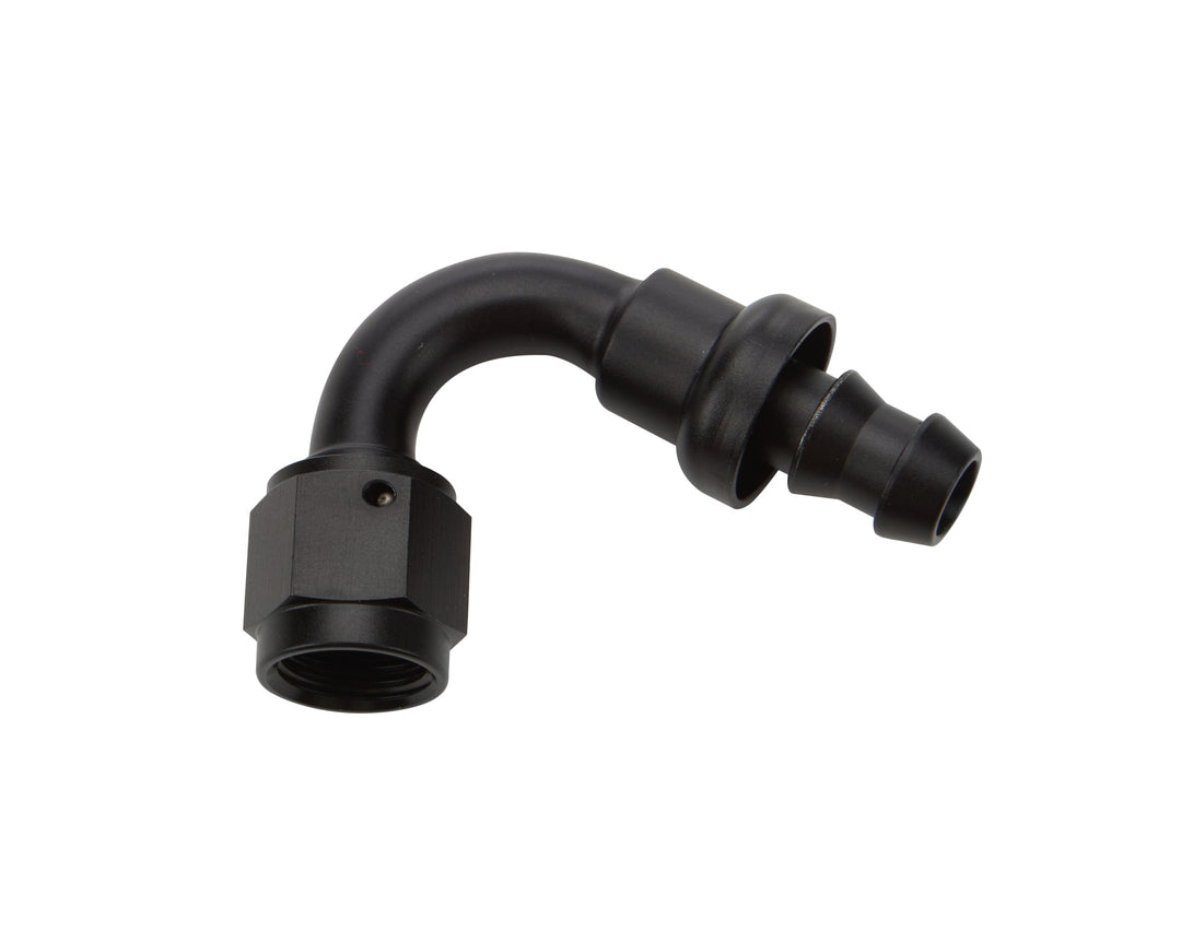 ALLSTAR PERFORMANCE Pushlock Hose End Black 120 Deg Elbow -6 (ALL49462)