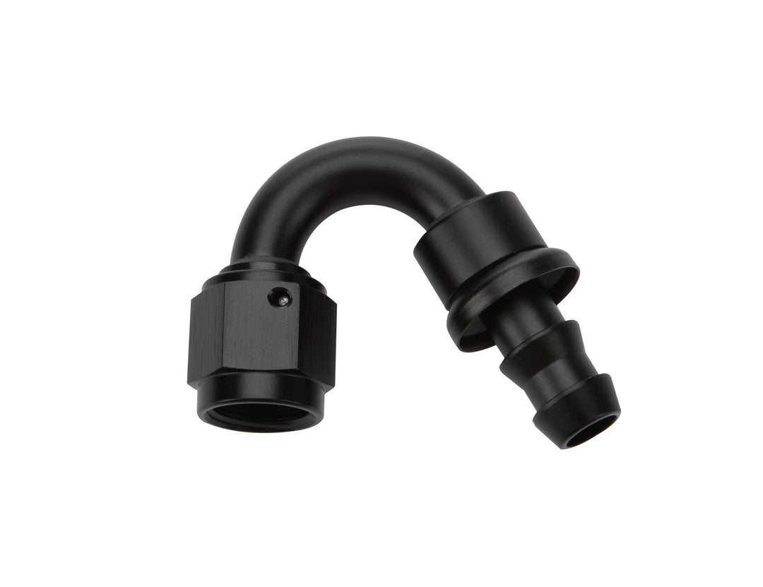 ALLSTAR PERFORMANCE Pushlock Hose End Black 150 Deg Elbow -6 (ALL49472)