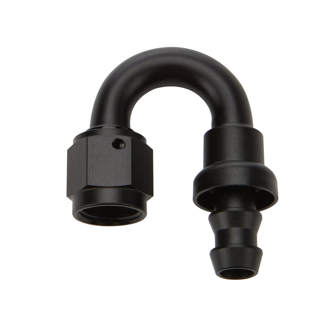 ALLSTAR PERFORMANCE Pushlock Hose End Black 180 Deg Elbow -10 (ALL49484)