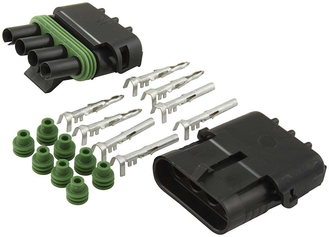 ALLSTAR PERFORMANCE 4-Wire Weather Pack Connector Kit Flat (ALL76268)