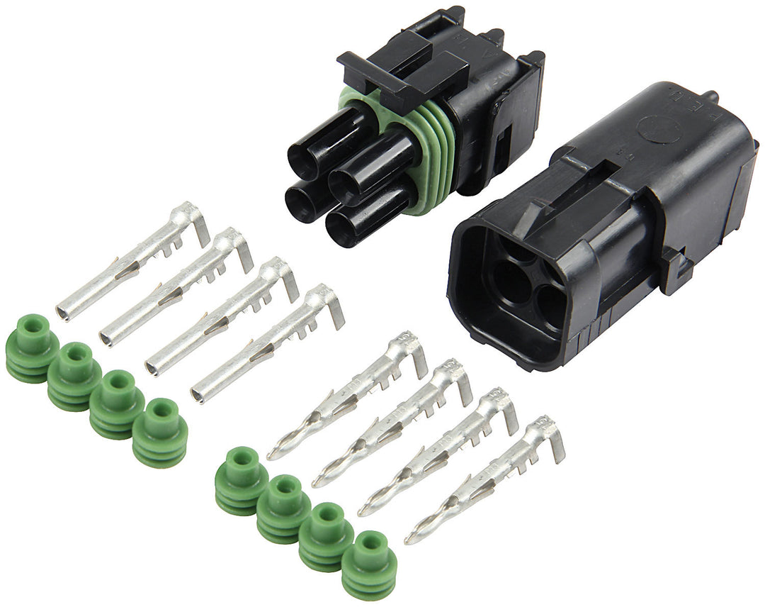 ALLSTAR PERFORMANCE 4-Wire Weather Pack Connector Kit Square (ALL76269)