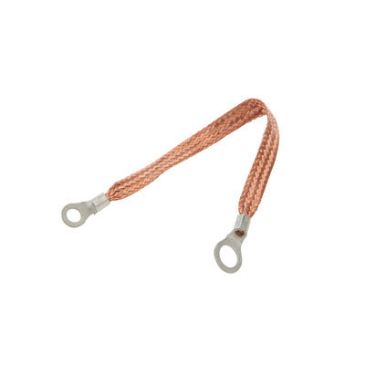 ALLSTAR PERFORMANCE Copper Ground Strap 6in w/ 1/4in and 3/8in Ring (ALL76329-6)
