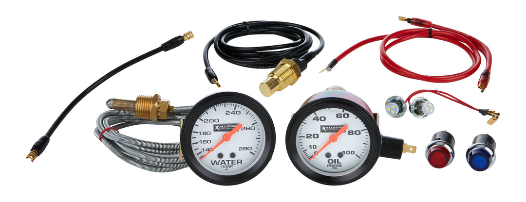 ALLSTAR PERFORMANCE 2 Gauge Kit OP/WT NO PLATE (ALL80080)