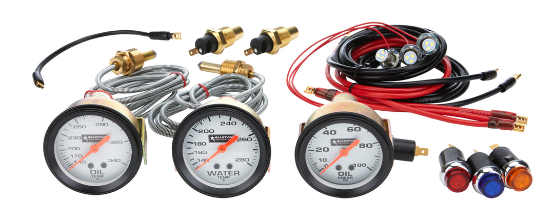 ALLSTAR PERFORMANCE 3 Gauge Kit OP/WT/OT NO PLATE (ALL80081)
