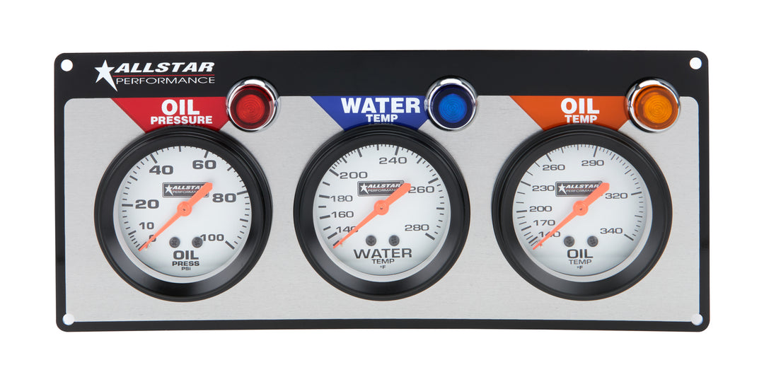 ALLSTAR PERFORMANCE 3 Gauge Panel ALL OP/WT/OT (ALL80091)
