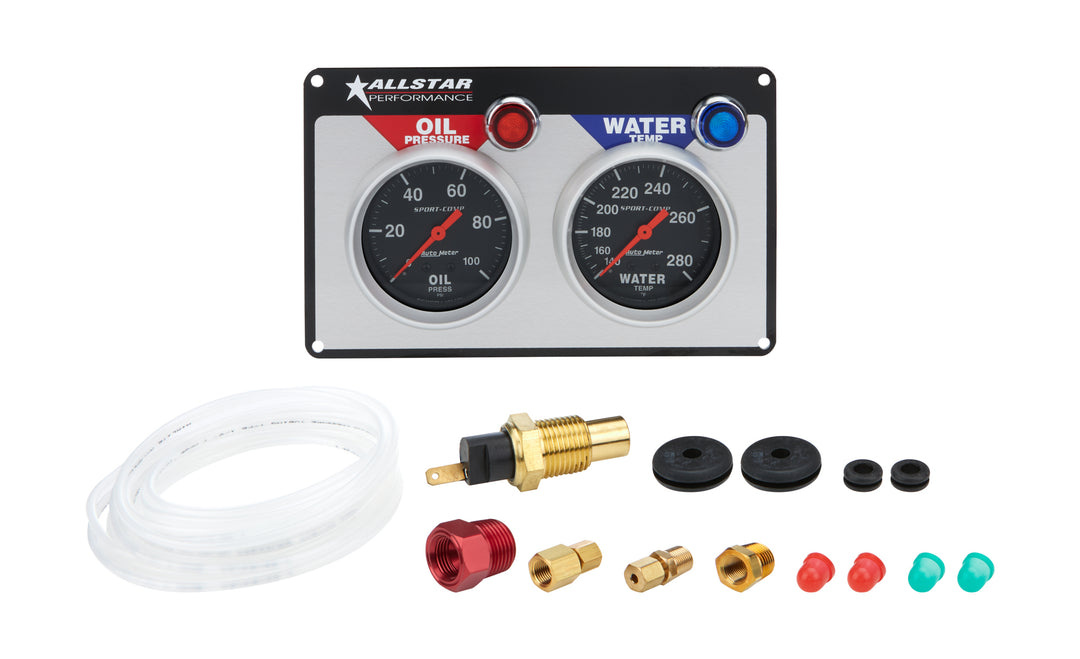 ALLSTAR PERFORMANCE 2 Gauge Panel A/M OP/WT Sport-Comp (ALL80110)