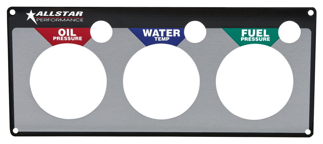 ALLSTAR PERFORMANCE 3 Gauge Panel Plate OP/WT/FP (ALL80127)