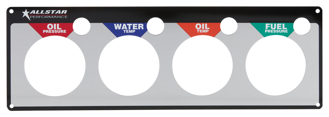 ALLSTAR PERFORMANCE 4 Gauge Panel Plate OP/WT/OT/FP (ALL80128)