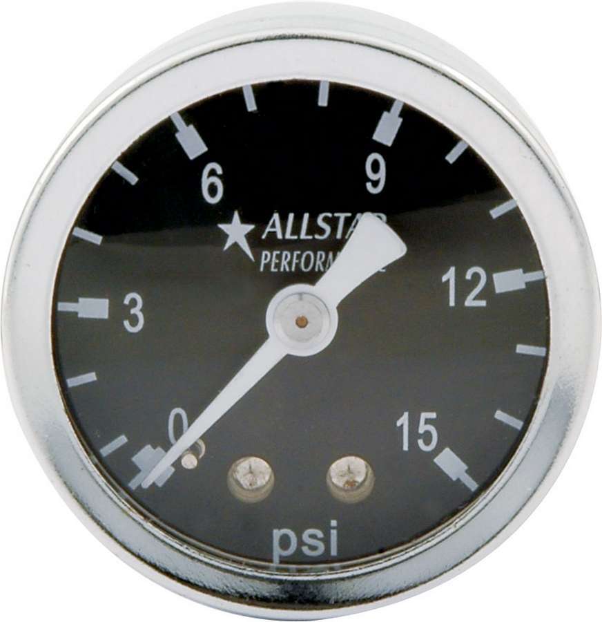 ALLSTAR PERFORMANCE 1.5in Gauge 0-15 PSI Liquid Filled (ALL80200)