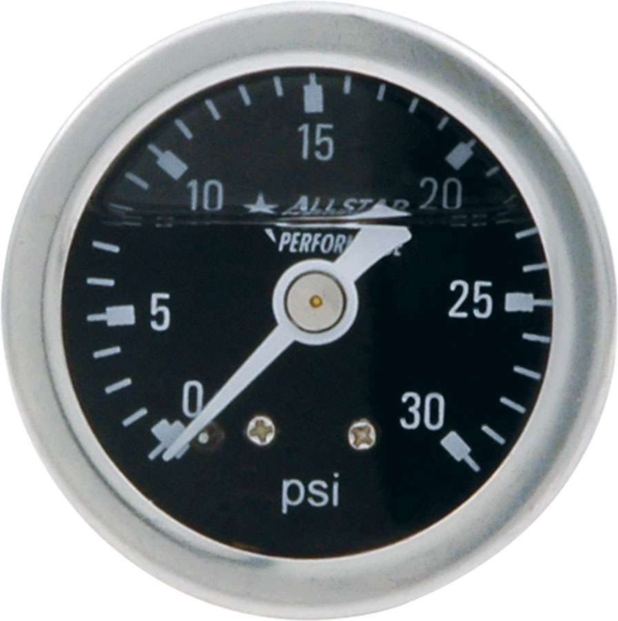 ALLSTAR PERFORMANCE 1.5in Gauge 0-30 PSI Liquid Filled (ALL80202)