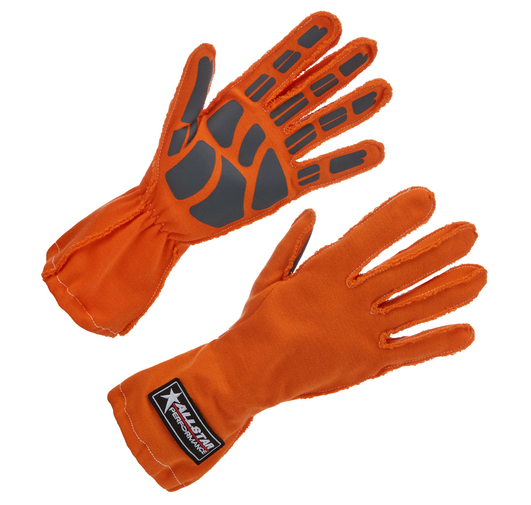 ALLSTAR PERFORMANCE Driving Gloves Non-SFI Outseam S/L SM Orange (ALL913041)