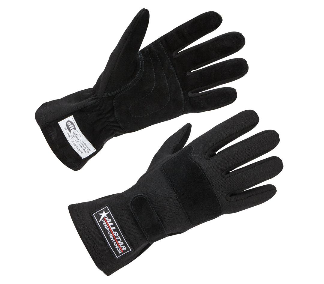 ALLSTAR PERFORMANCE Driving Gloves SFI 3.3/5 D/L Black X-Large (ALL915015)