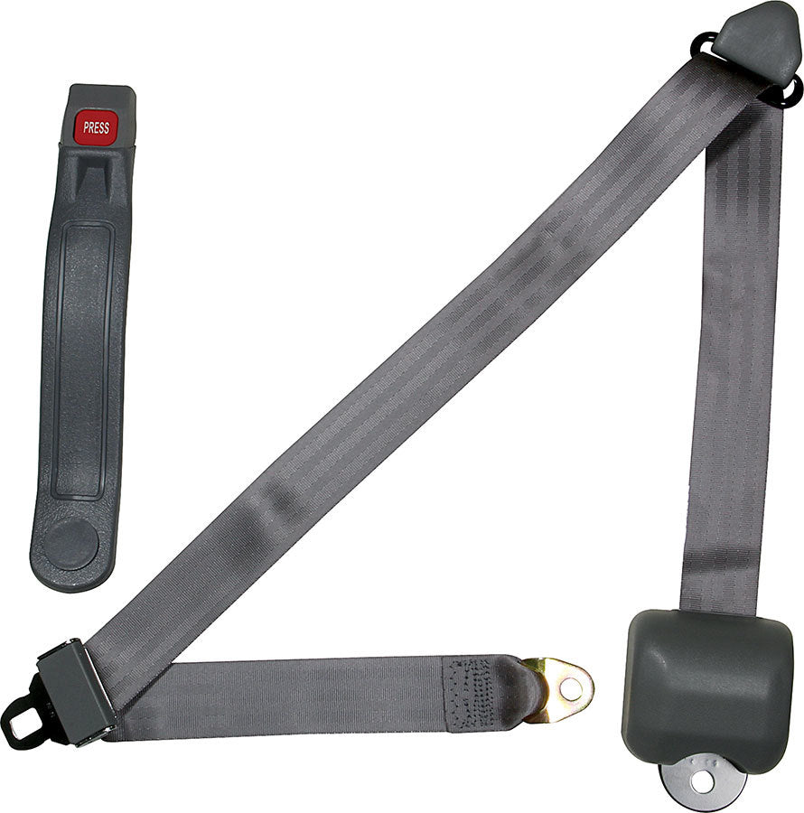 ALLSTAR PERFORMANCE Seat Belt Retractable 3pt Gray (ALL98116)