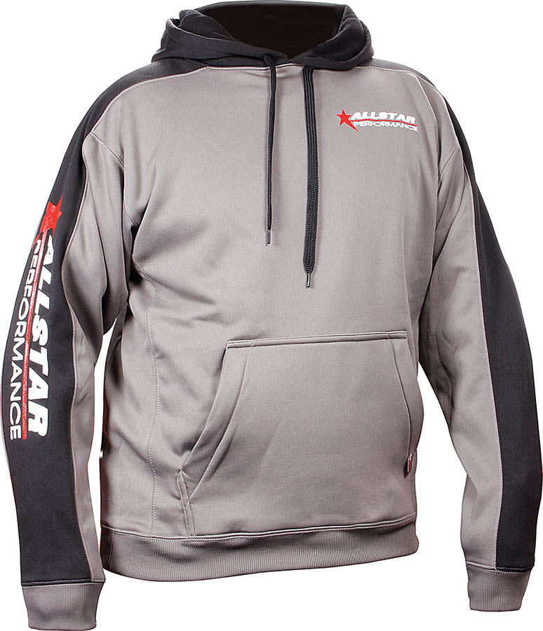 ALLSTAR PERFORMANCE Allstar Hooded Sweatshirt XL Silver/Blk (ALL99916XL)