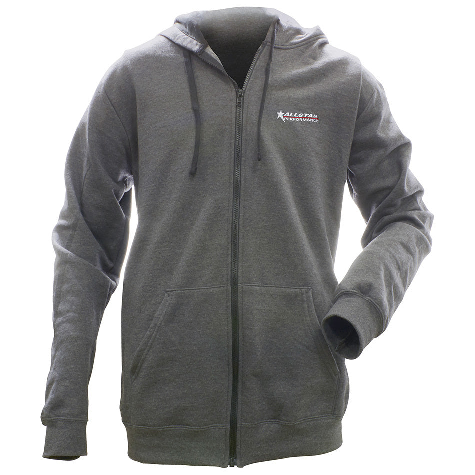 ALLSTAR PERFORMANCE Allstar Full Zip Hooded Sweatshirt Charcoal XXL (ALL99917XXL)