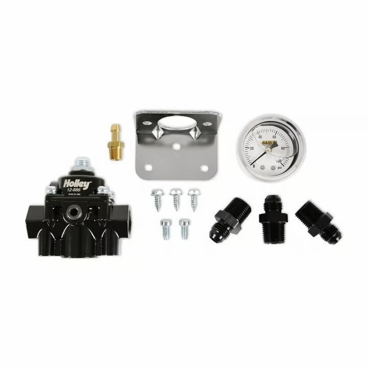 HOLLEY 12-886 Regulator/Gauge Kit w/Fittings (HLY12-886KIT)