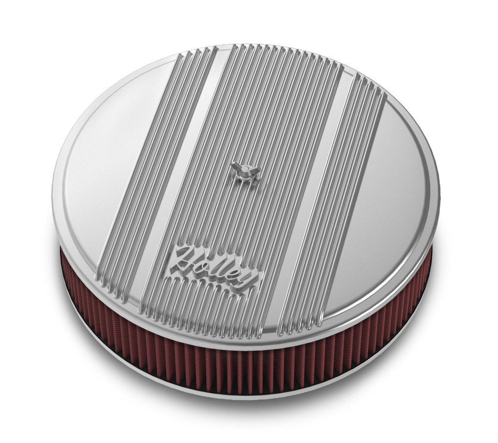HOLLEY 14x3 Die Cast Finned Alm Air Cleaner  Polished (HLY120-151)