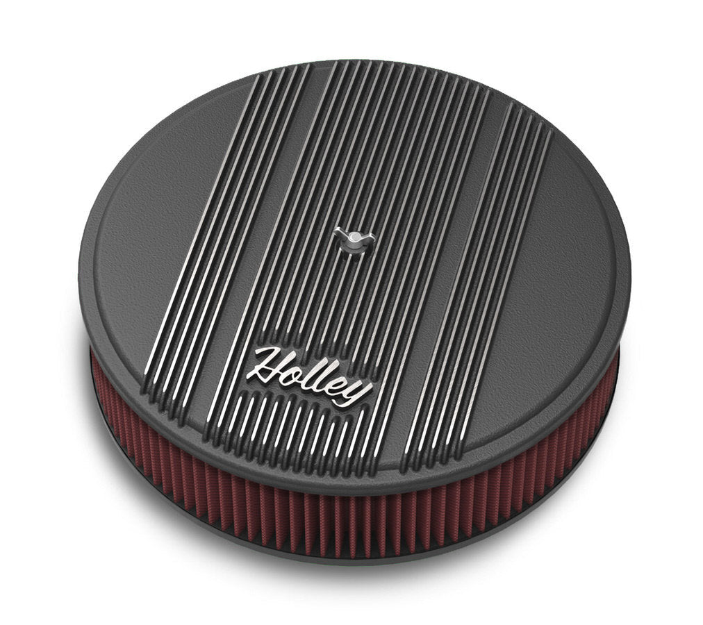 HOLLEY 14x3 Die Cast Finned Alm Air Cleaner  Black (HLY120-153)